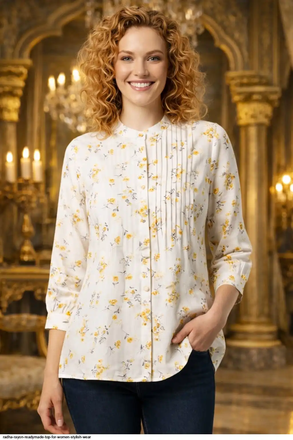 RADHA RAYON READYMADE TOP FOR WOMEN STYLISH WEAR A