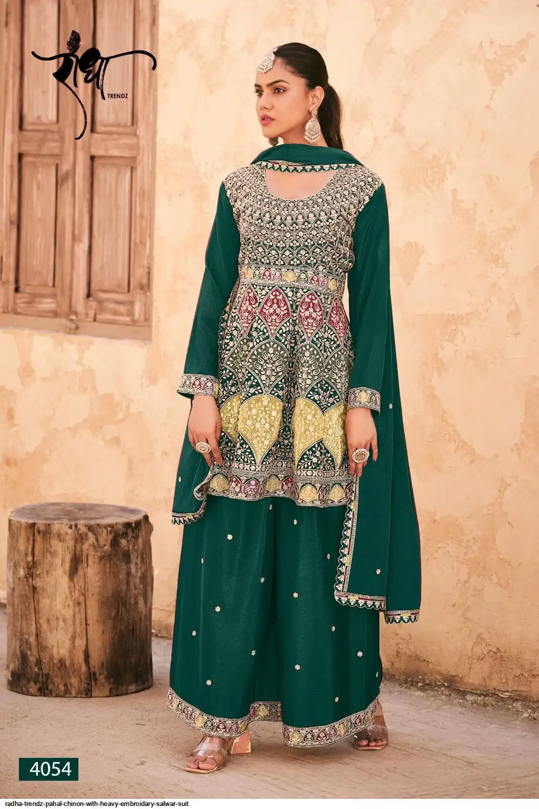 RADHA TRENDZ PAHAL CHINON WITH HEAVY EMBROIDARY SALWAR SUIT 3