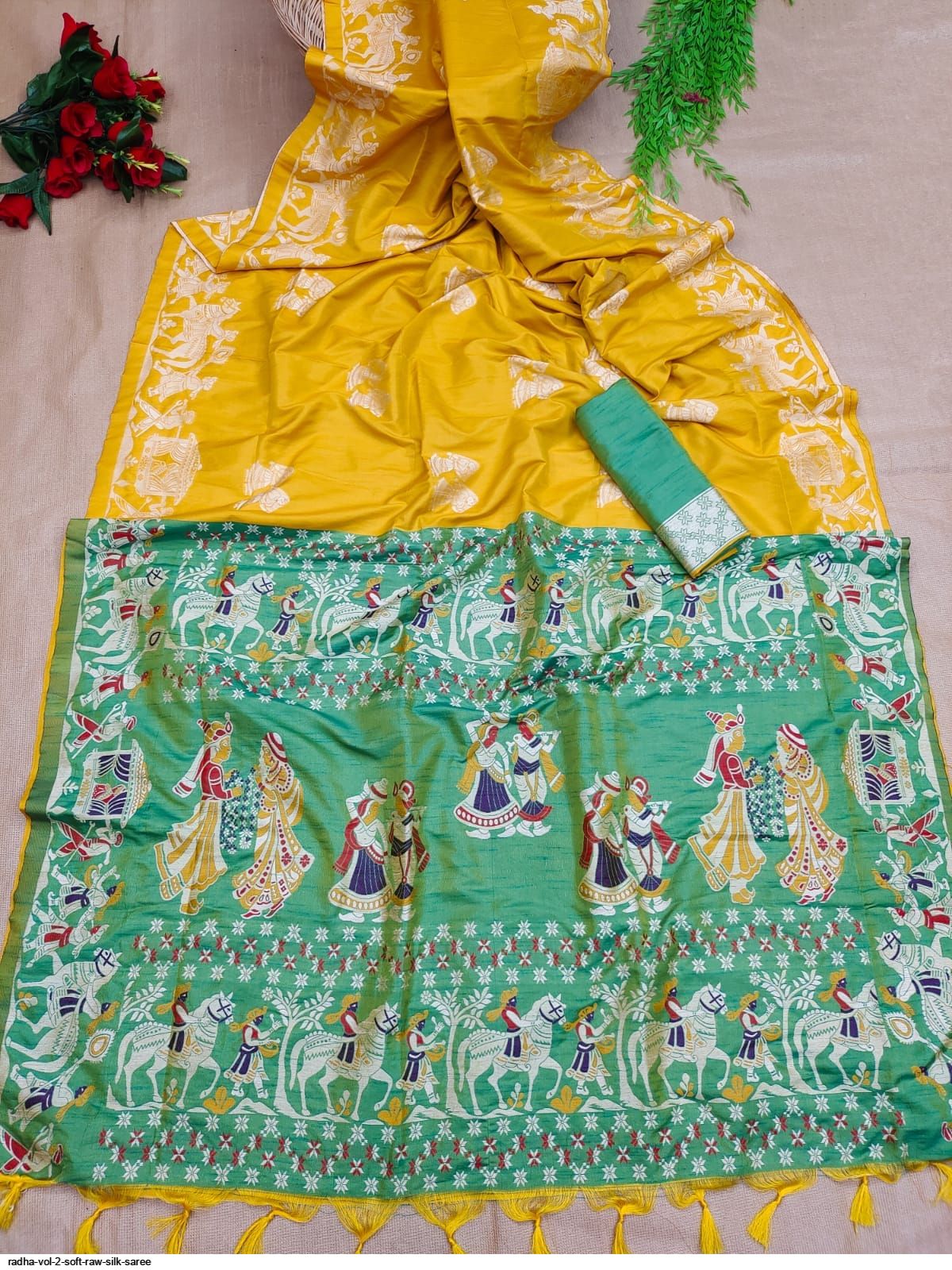 Two piece saree drape size 40 Large - NetraDesignSolutions