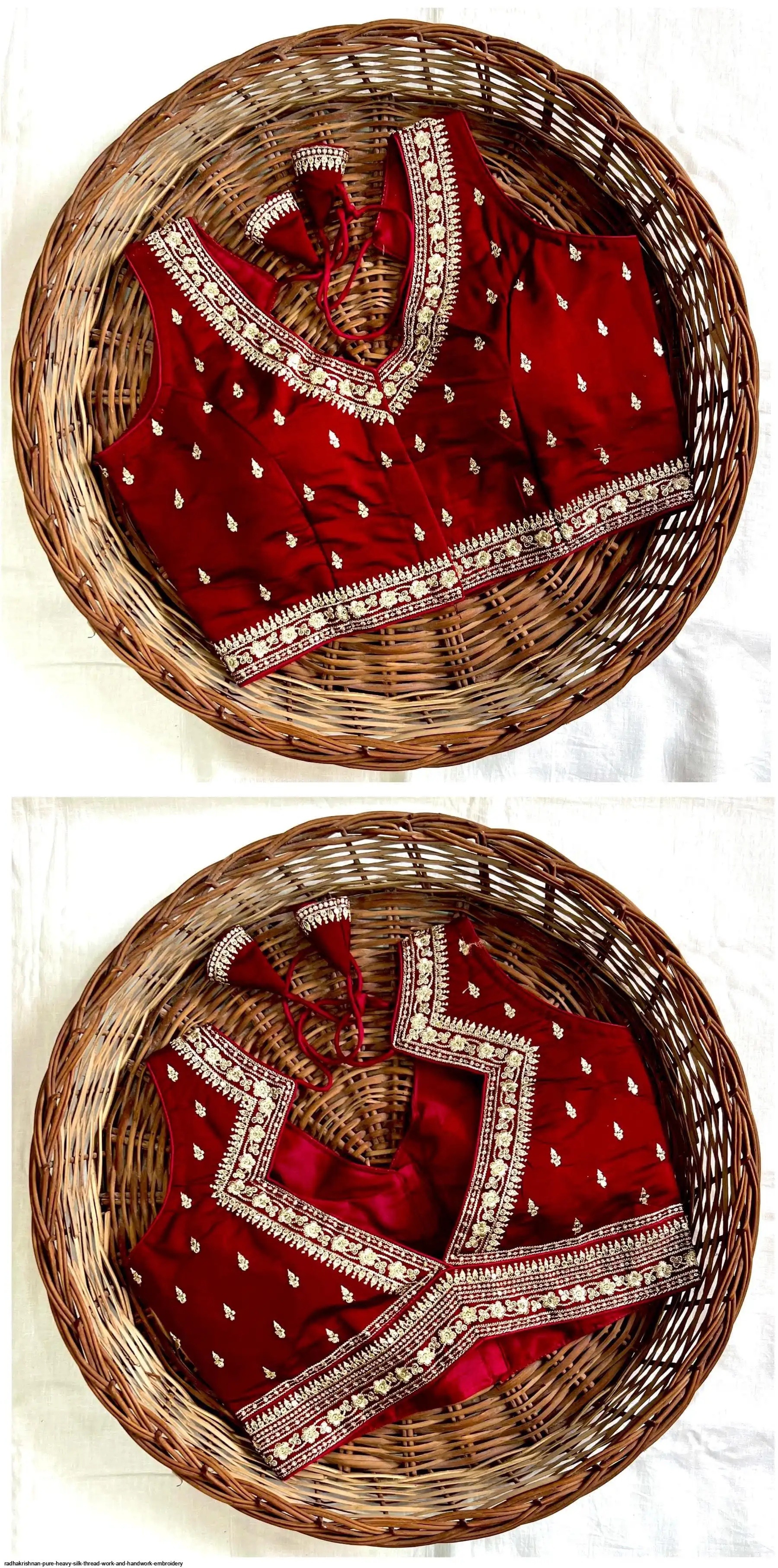 RADHAKRISHNAN PURE HEAVY SILK THREAD WORK AND HANDWORK EMBROIDERY 1