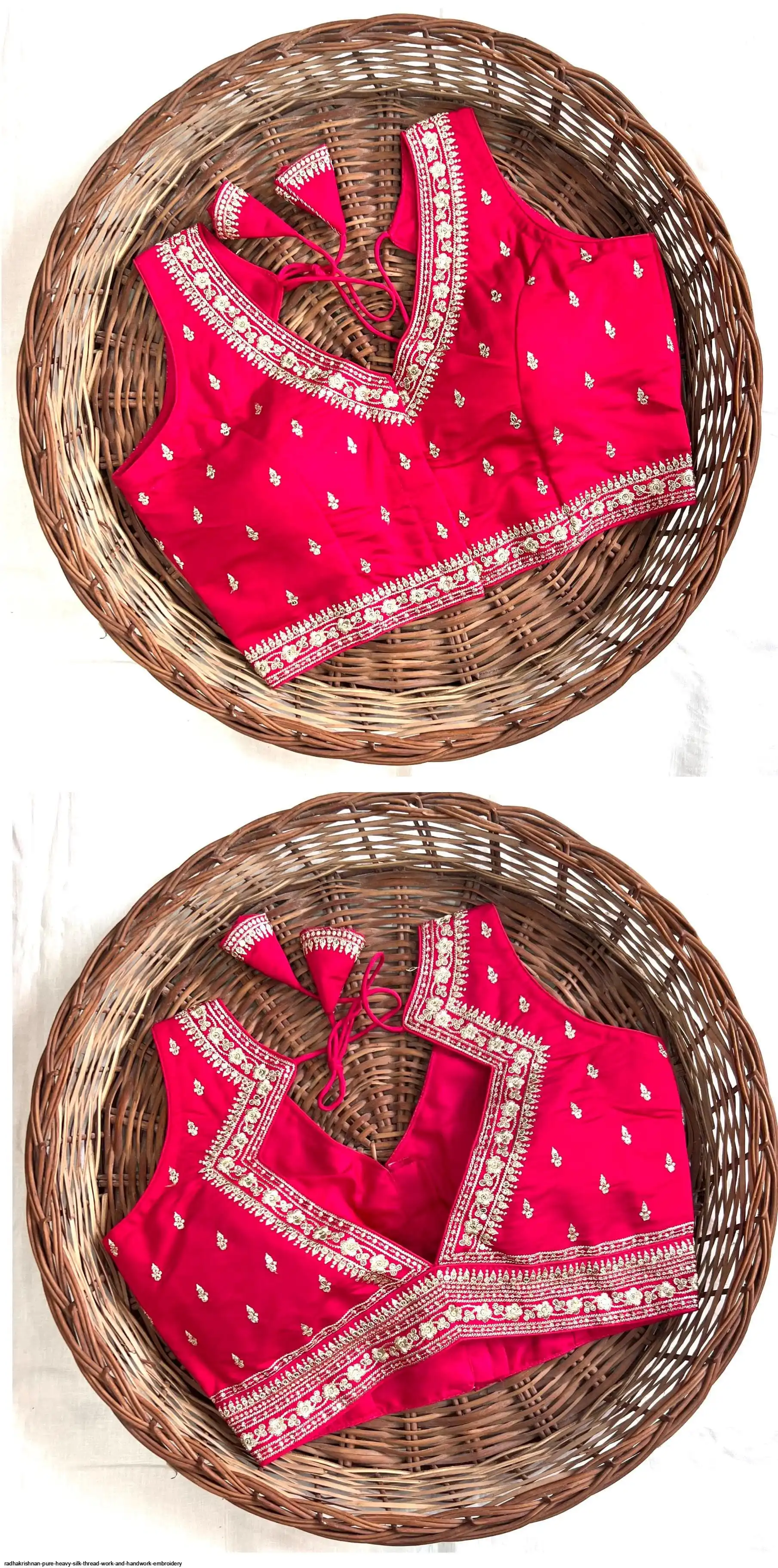 RADHAKRISHNAN PURE HEAVY SILK THREAD WORK AND HANDWORK EMBROIDERY 2