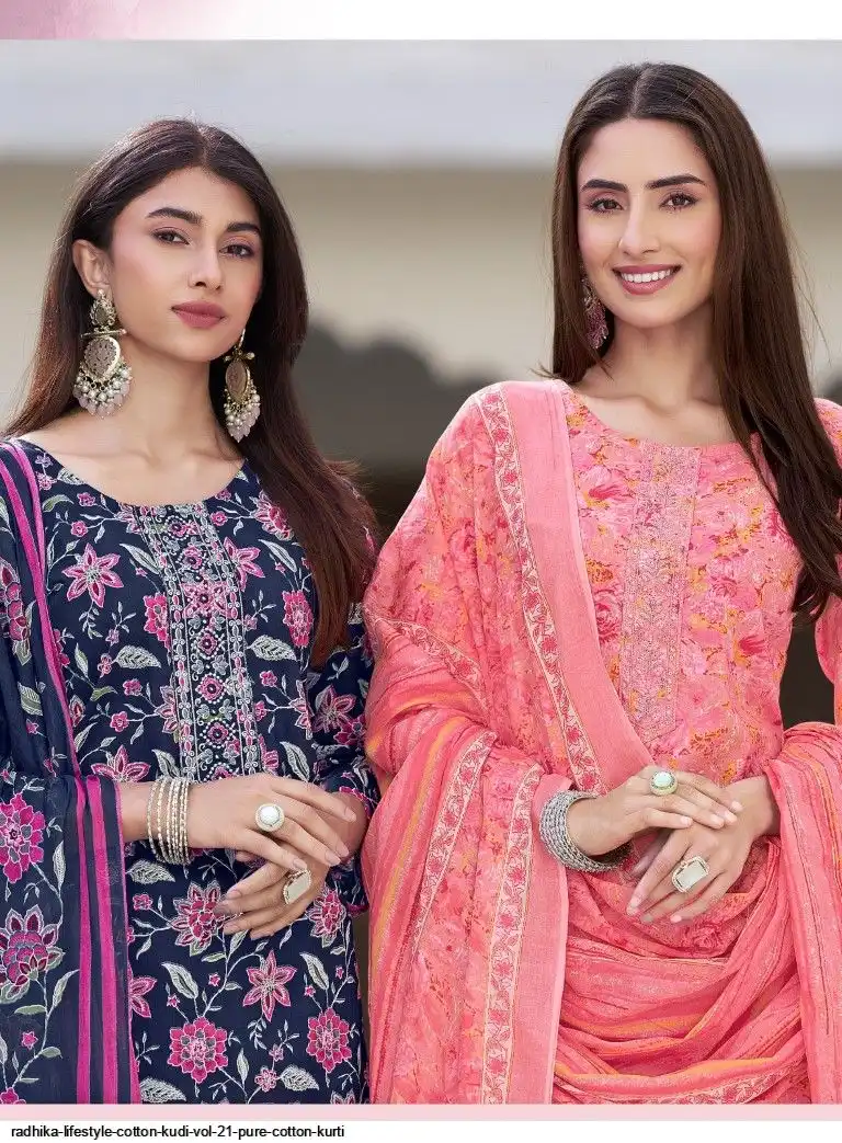 RADHIKA LIFESTYLE COTTON KUDI VOL 21 PURE COTTON KURTI