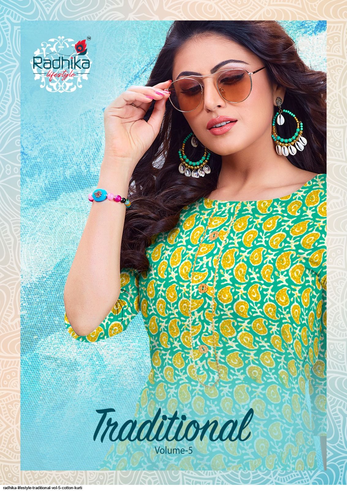 RADHIKA LIFESTYLE TRADITIONAL VOL 5 COTTON KURTI
