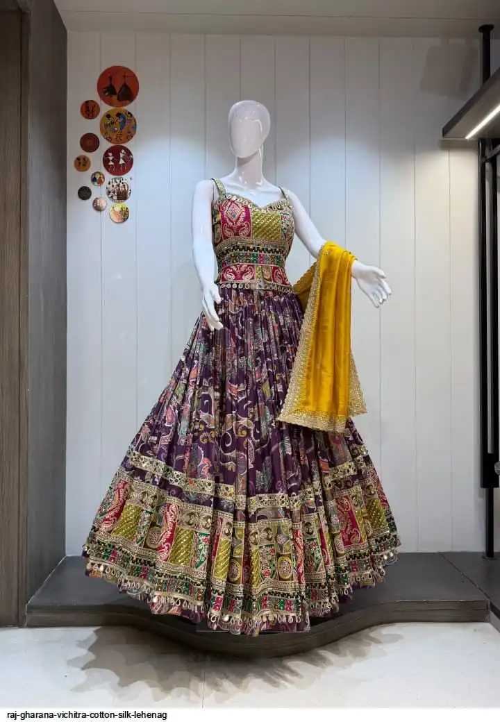 RAJ GHARANA VICHITRA COTTON SILK LEHENAG 2
