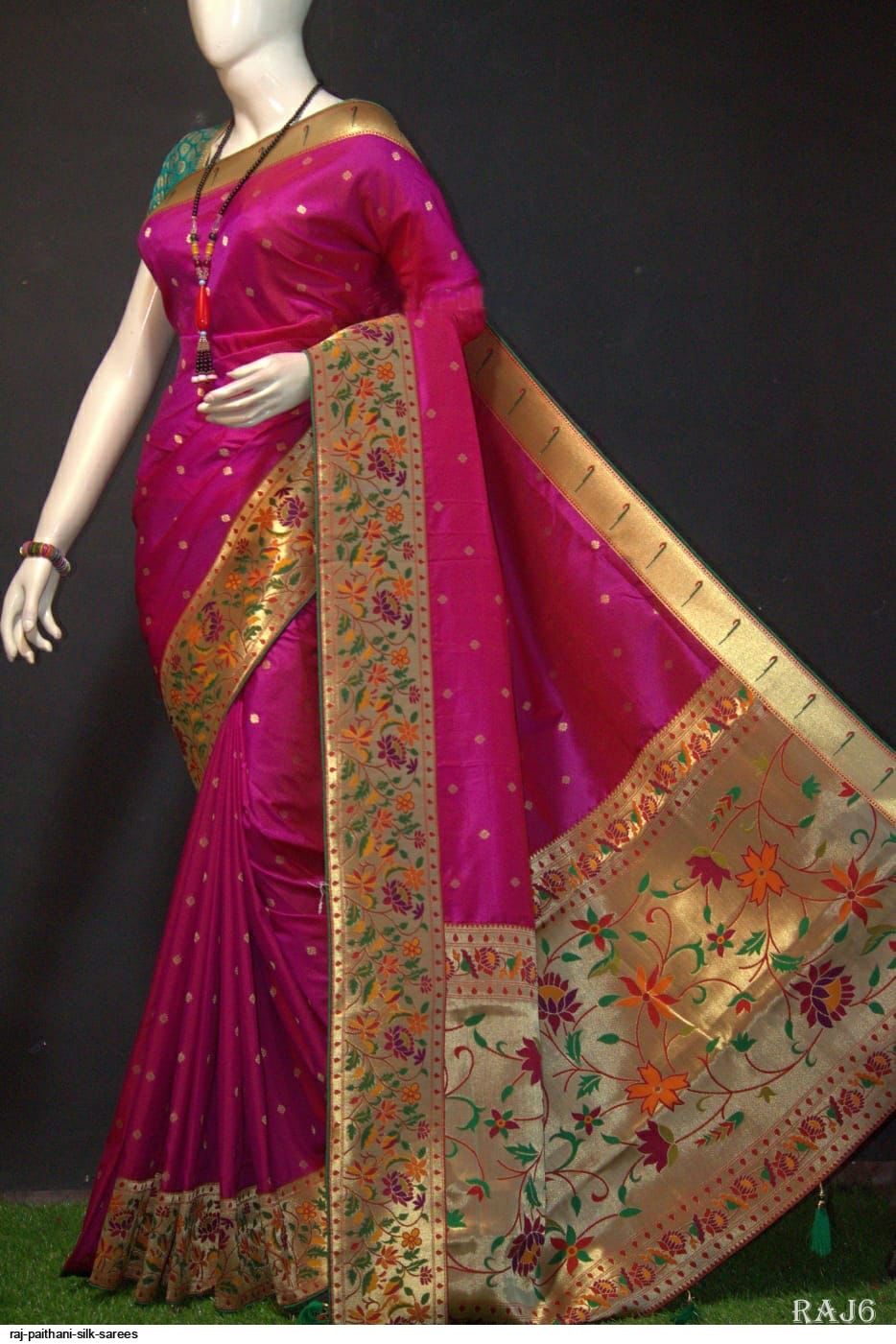 RAJ PAITHANI SILK SAREES C