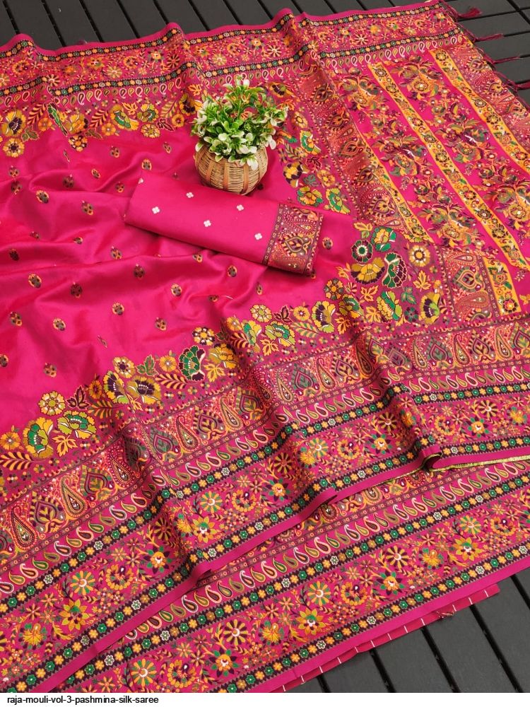 Buy Embroidered Handmade Kashmiri Sarees Online