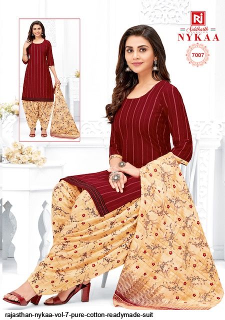 RAJASTHAN NYKAA VOL 7 PURE COTTON READYMADE SUIT