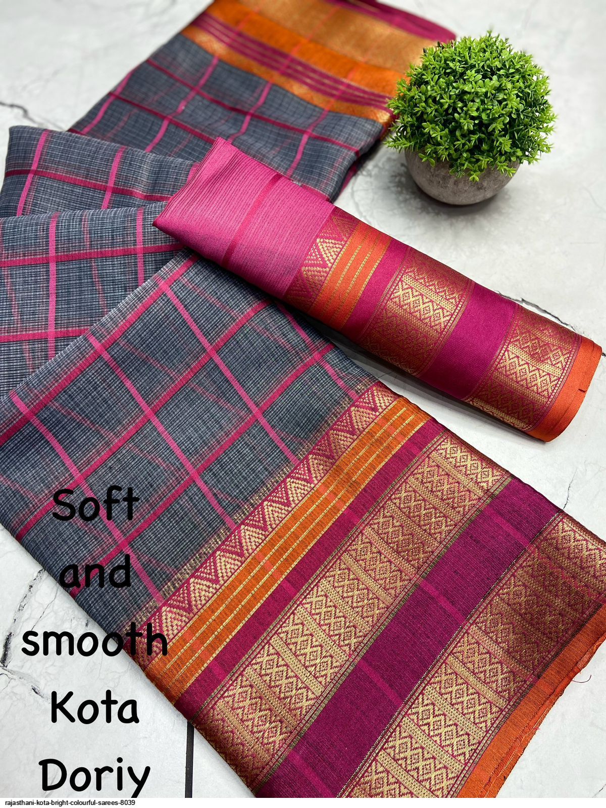 Rajasthani kota bright colourful sarees 8039