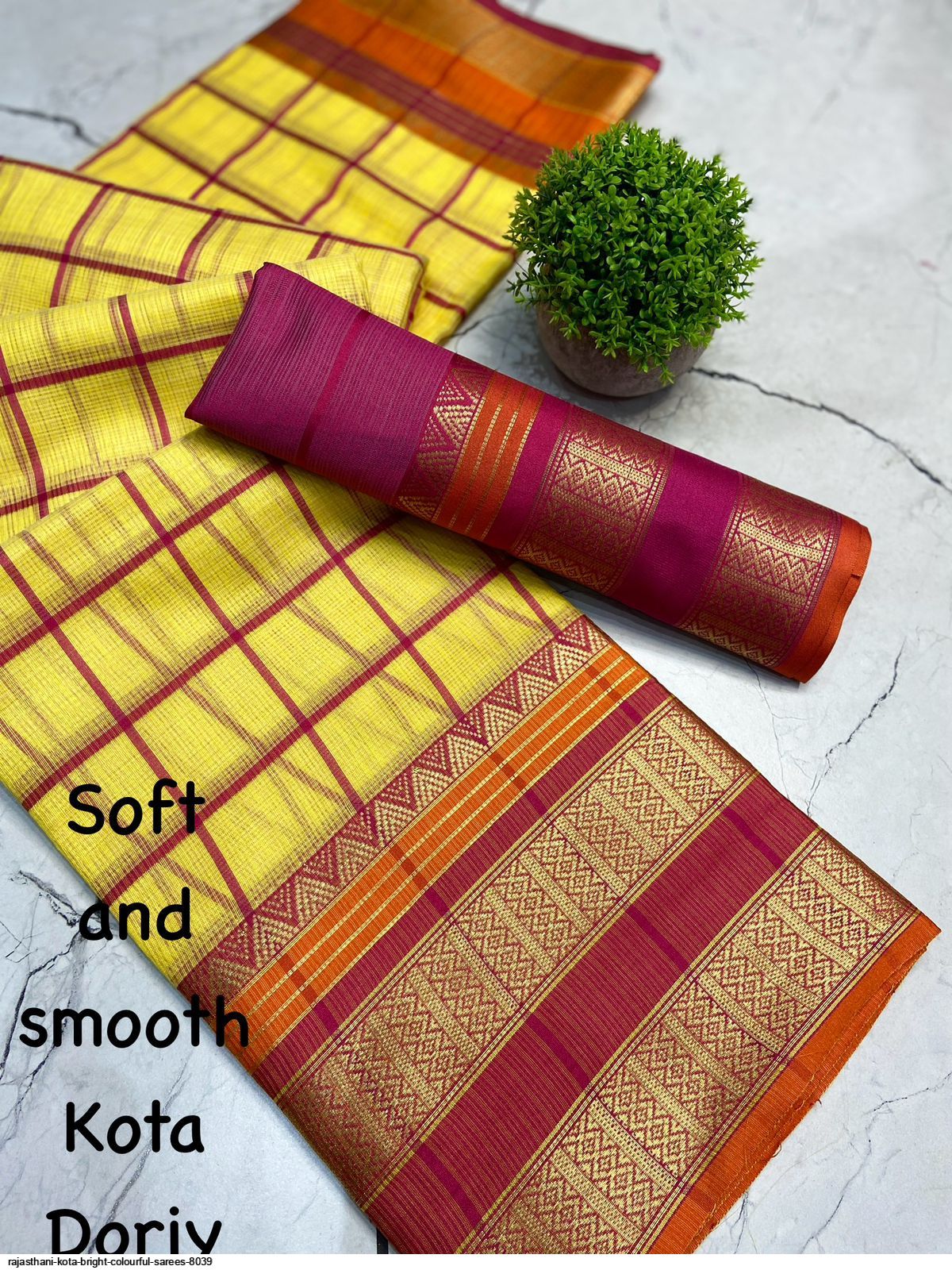 Rajasthani kota bright colourful sarees 8039