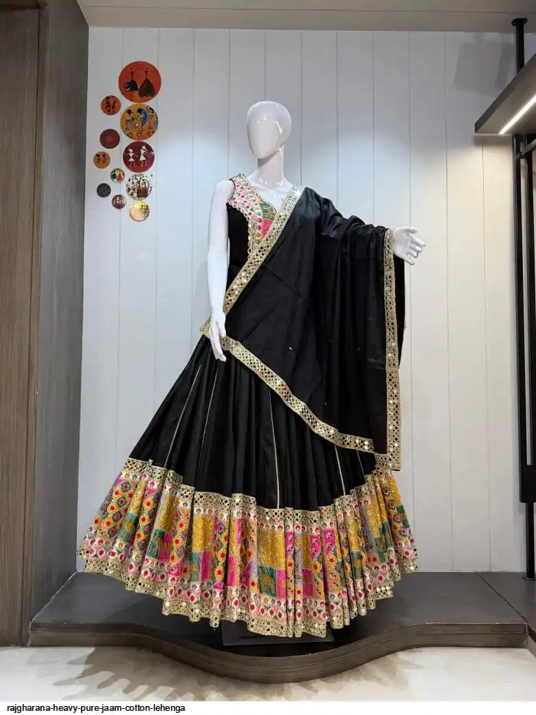 RAJGHARANA HEAVY PURE JAAM COTTON LEHENGA 2