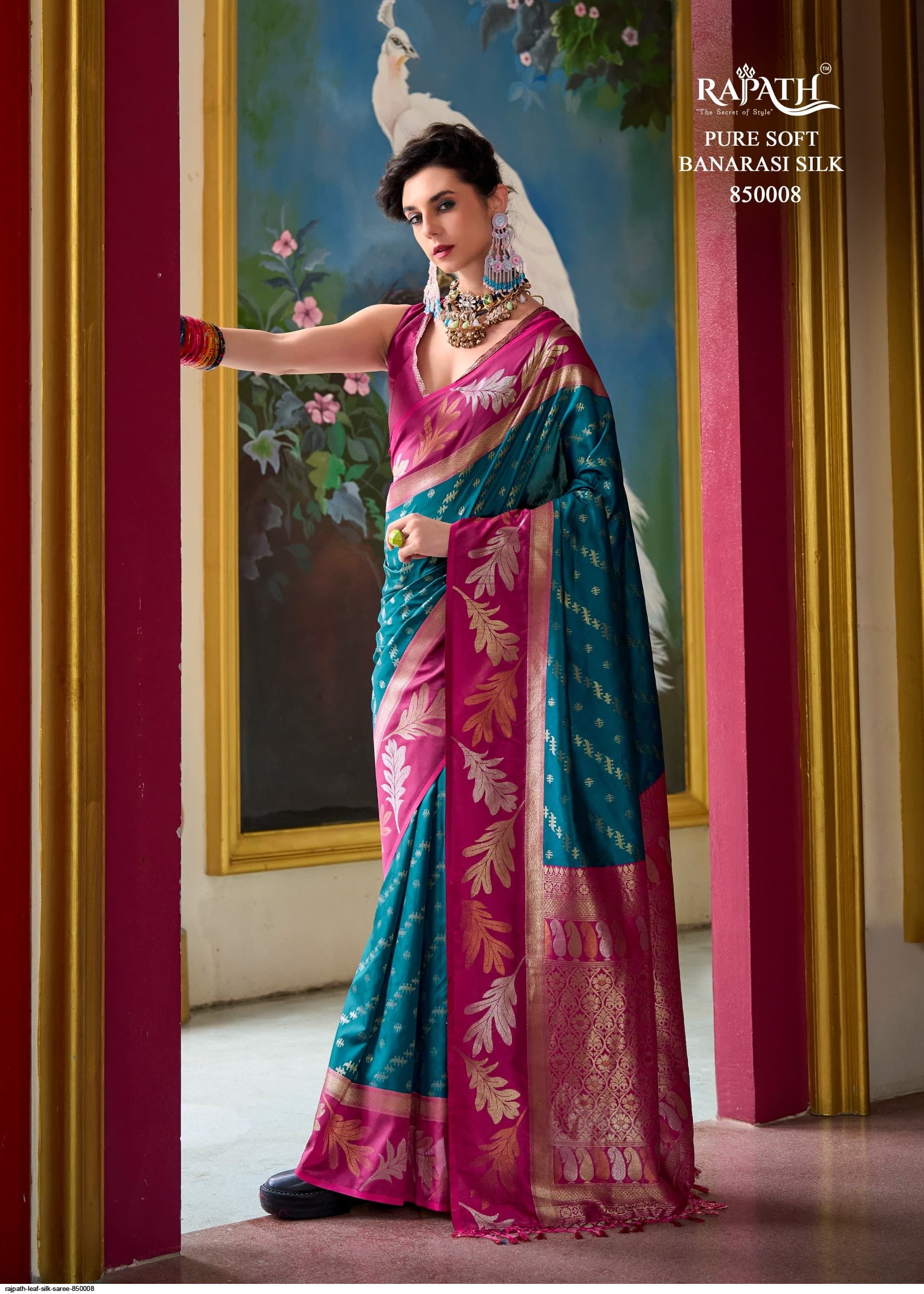 RAJPATH LEAF SILK SAREE 850008