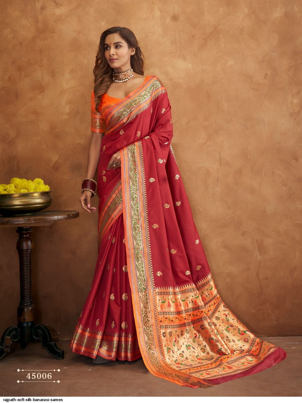 RAJPATH SOFT SILK BANARASI SAREES 45006