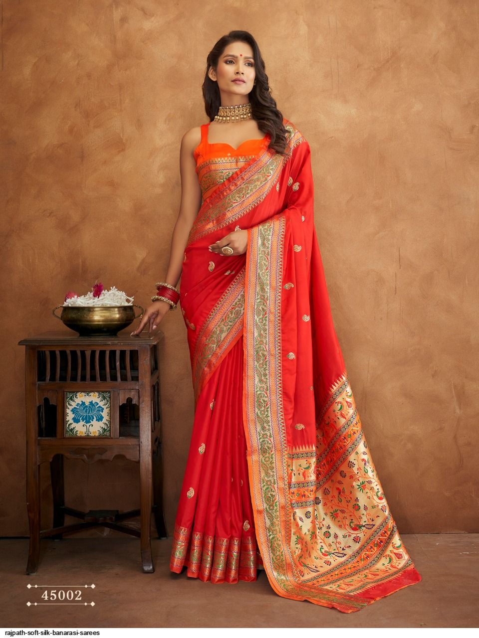 RAJPATH SOFT SILK BANARASI SAREES 45002