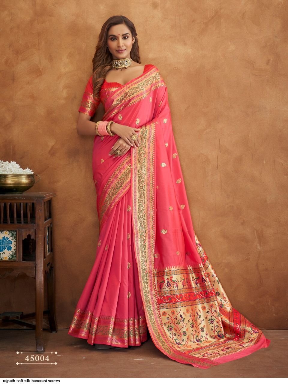 RAJPATH SOFT SILK BANARASI SAREES 45004