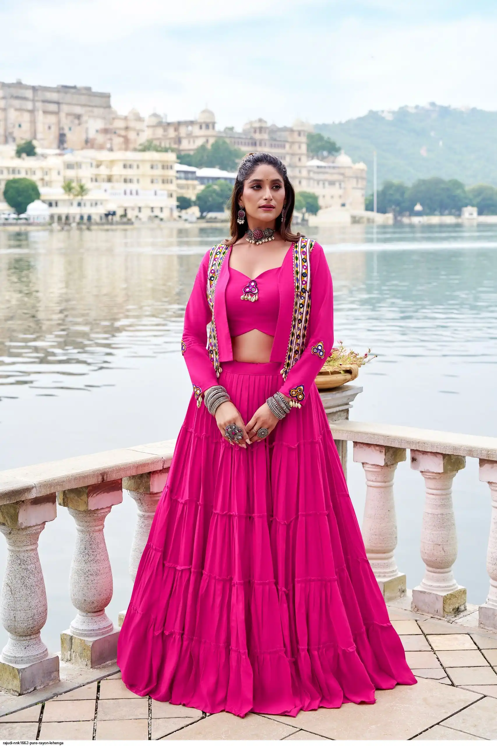 RAJUDI NNK1662 PURE RAYON LEHENGA 2