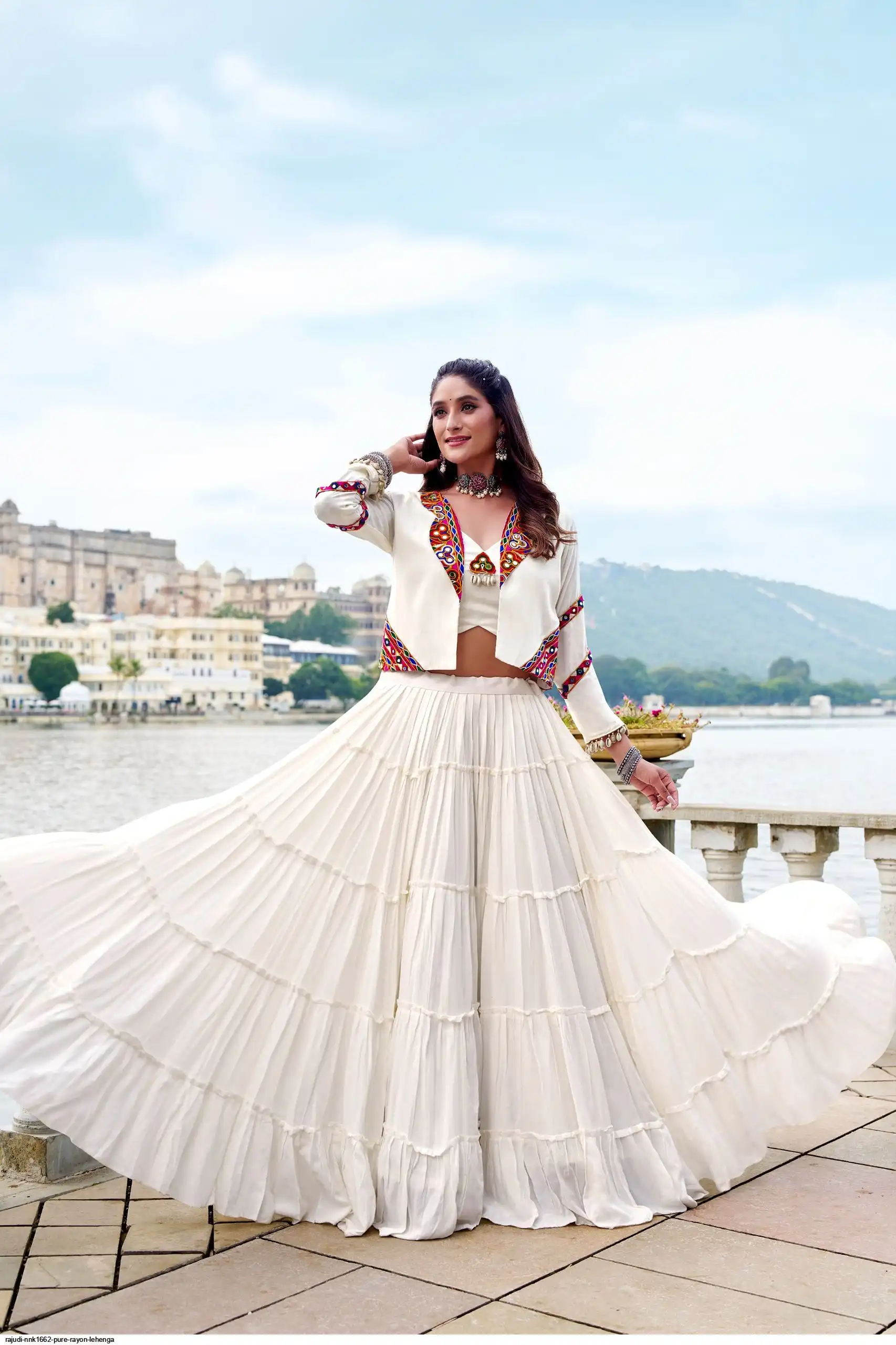RAJUDI NNK1662 PURE RAYON LEHENGA 3