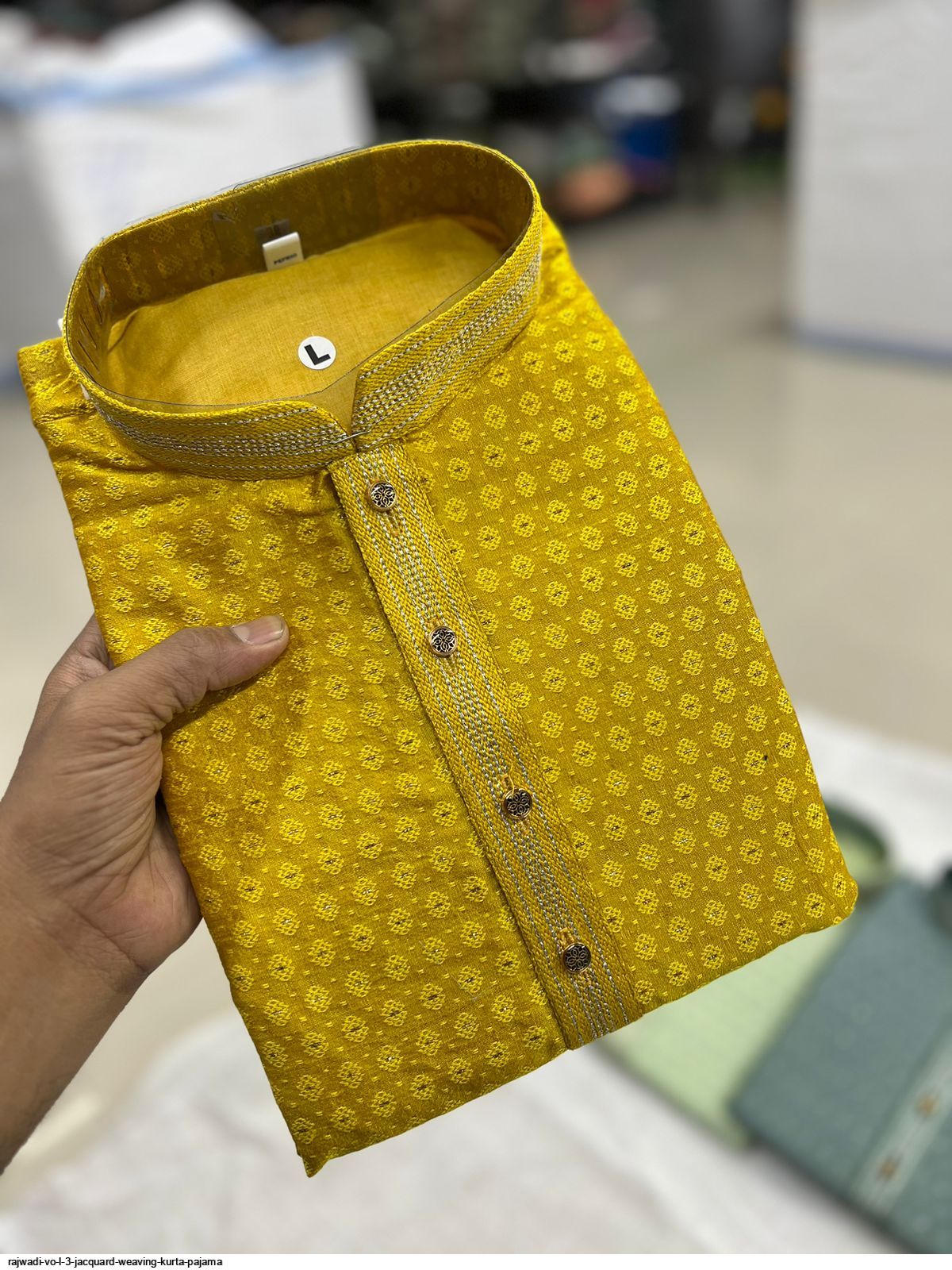 RAJWADI VO L JACQUARD WEAVING KURTA PAJAMA E