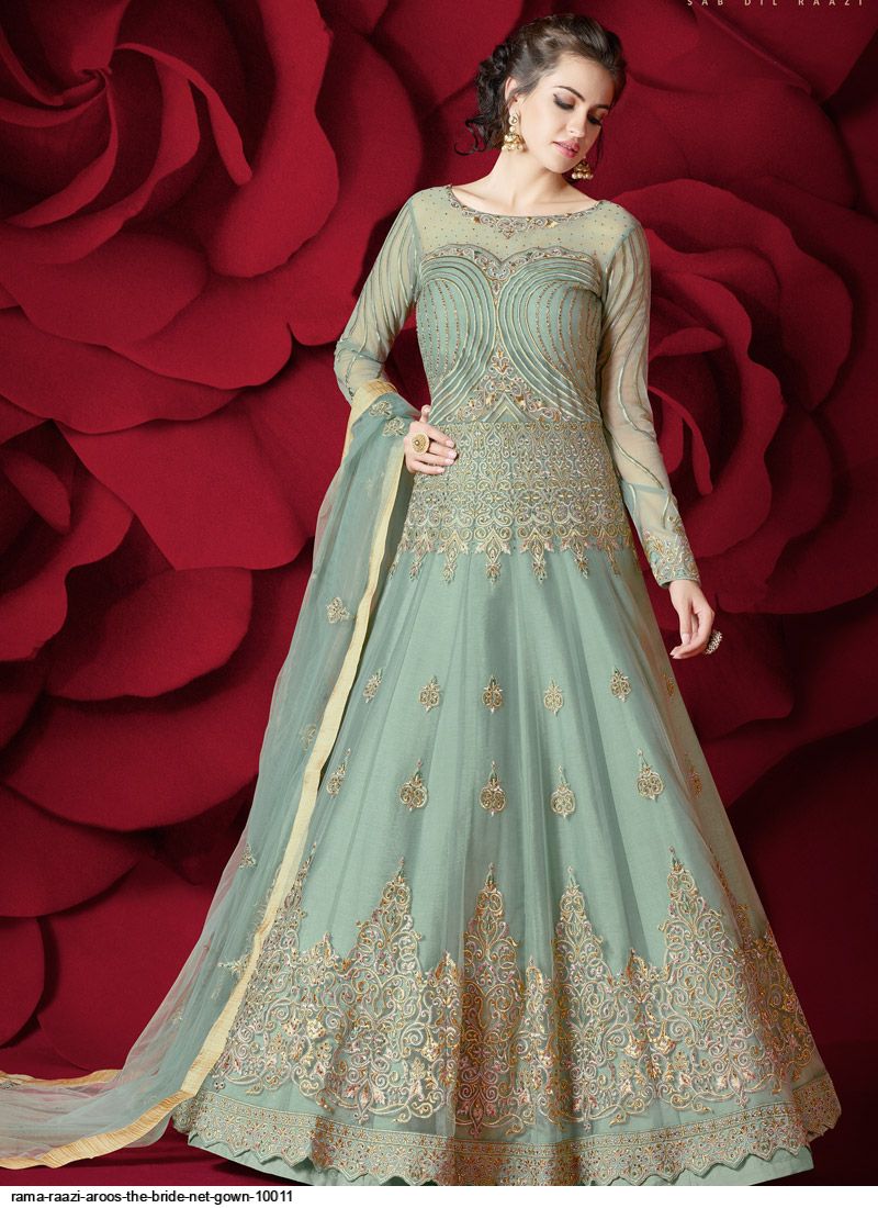 RAMA RAAZI AROOS THE BRIDE NET GOWN 10011