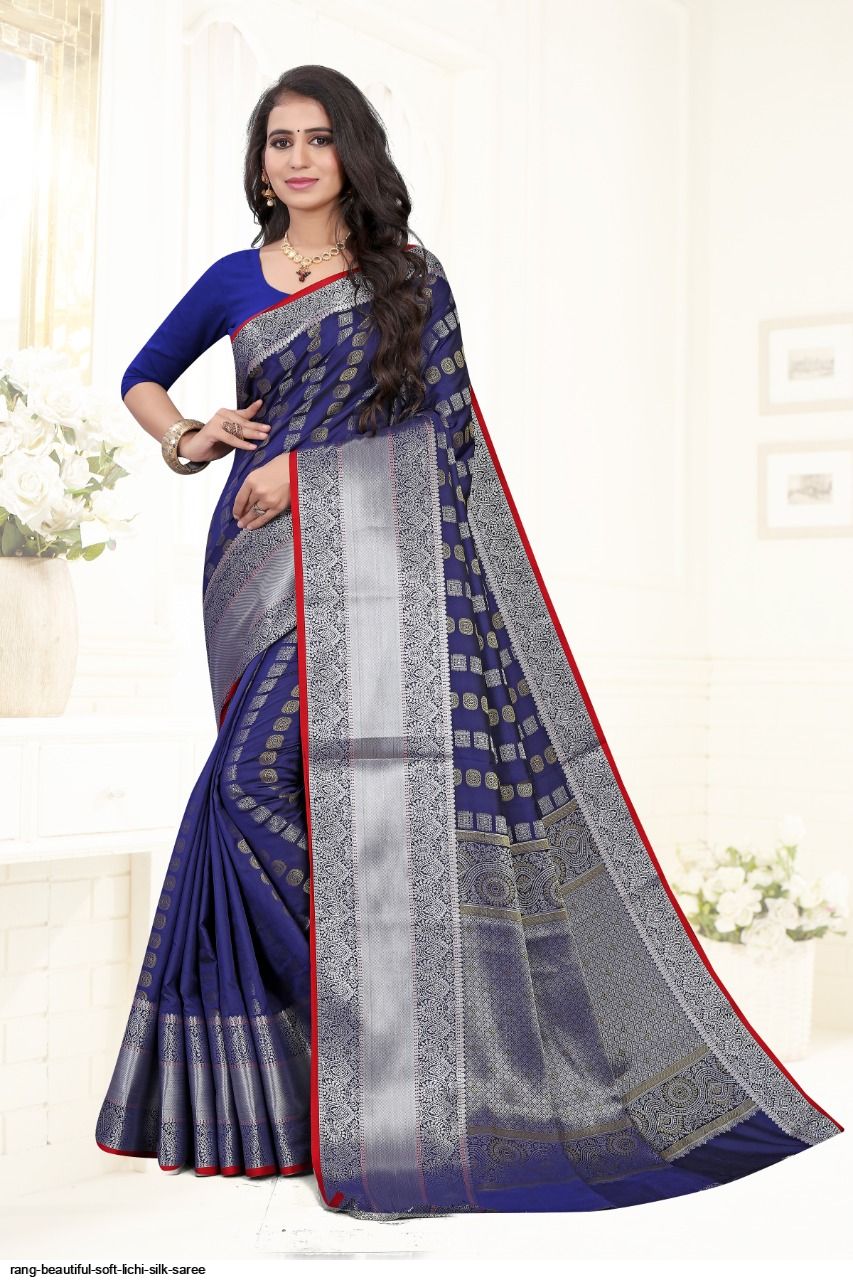 RANG BEAUTIFUL SOFT LICHI SILK SAREE A