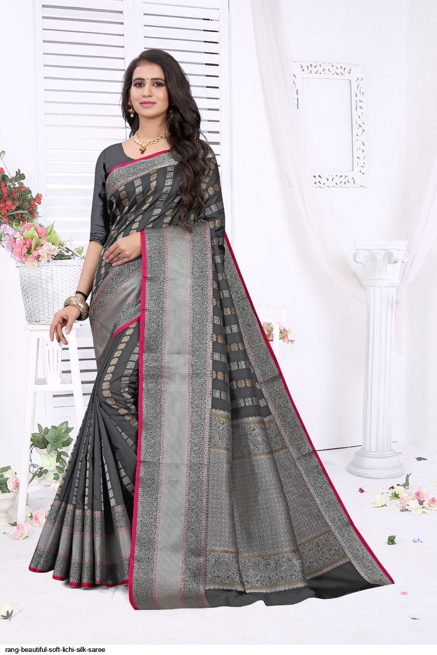 RANG BEAUTIFUL SOFT LICHI SILK SAREE E