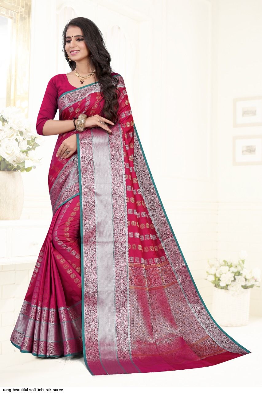 RANG BEAUTIFUL SOFT LICHI SILK SAREE G