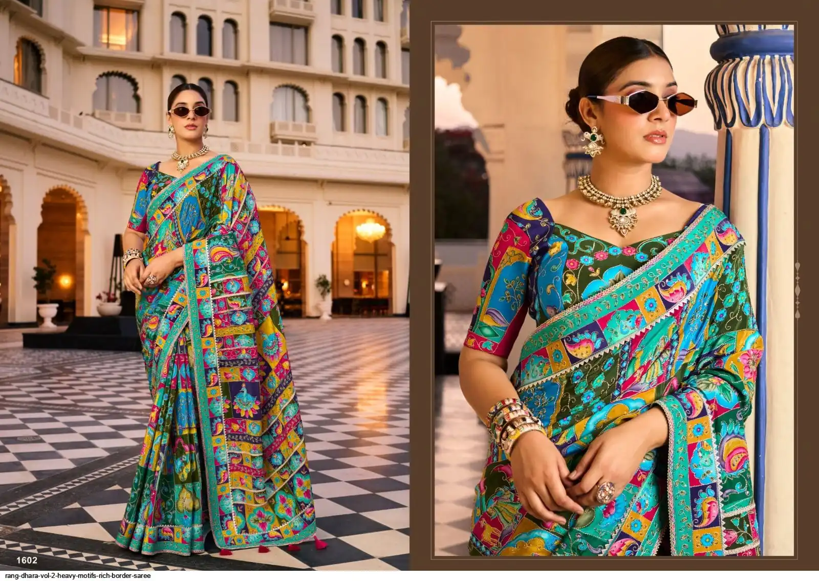 RANG DHARA VOL 2 HEAVY MOTIFS RICH BORDER SAREE 1602