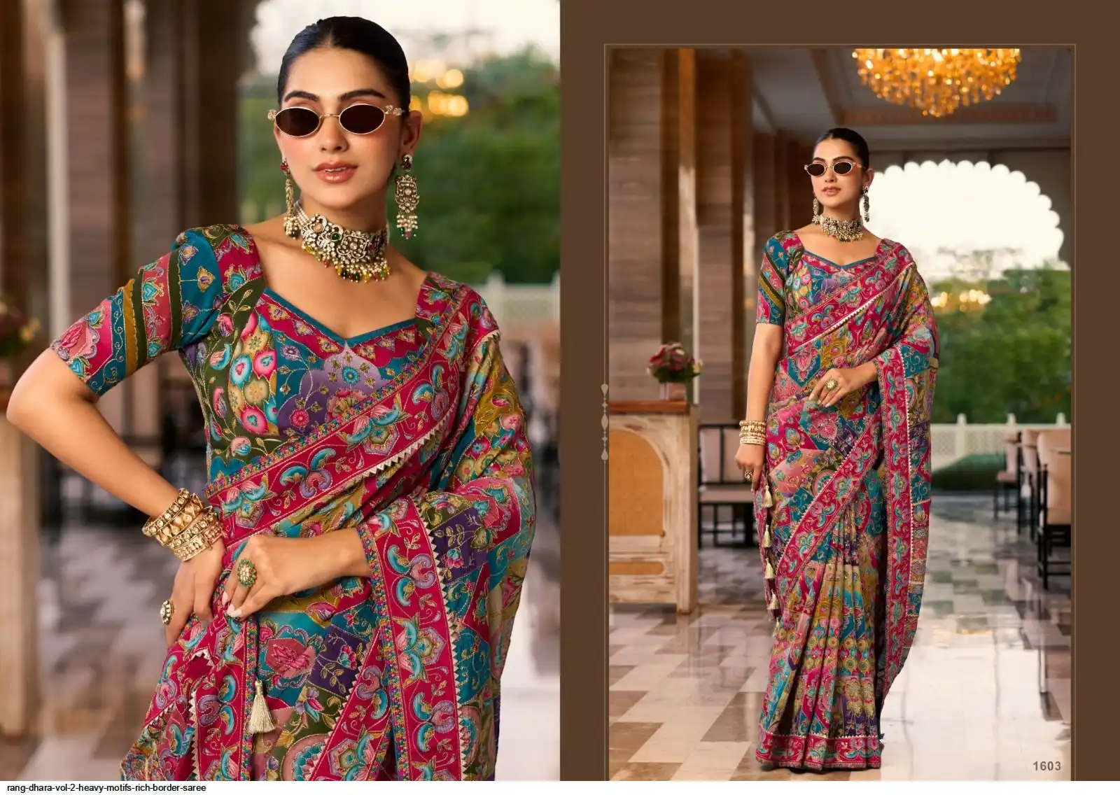 RANG DHARA VOL 2 HEAVY MOTIFS RICH BORDER SAREE 1603