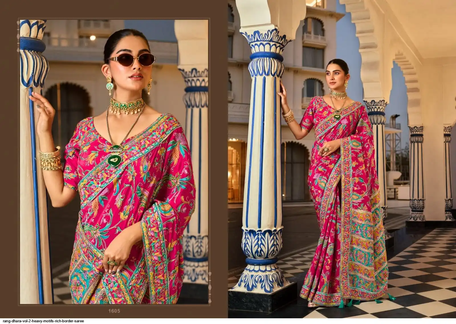 RANG DHARA VOL 2 HEAVY MOTIFS RICH BORDER SAREE 1605