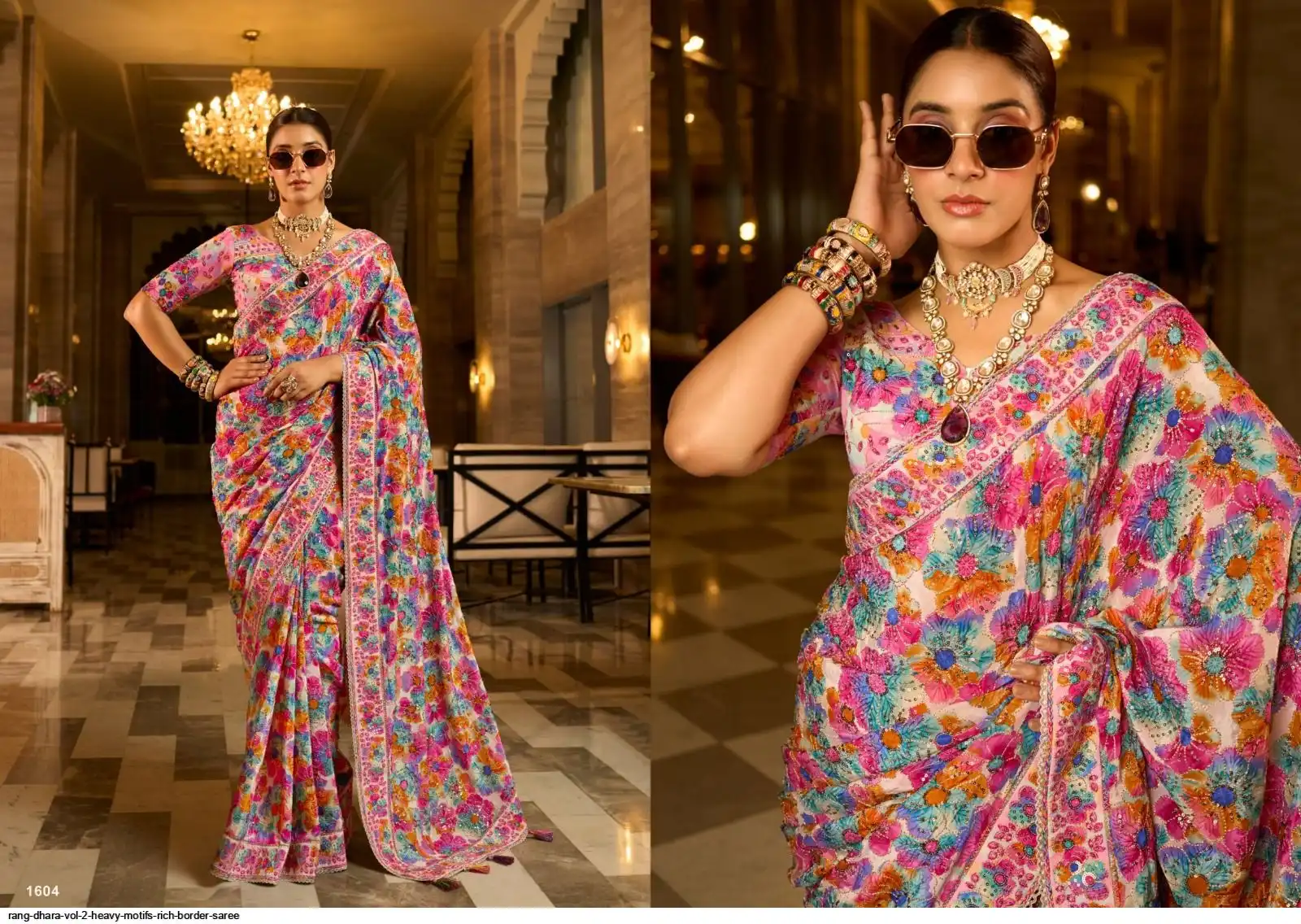 RANG DHARA VOL 2 HEAVY MOTIFS RICH BORDER SAREE 1604