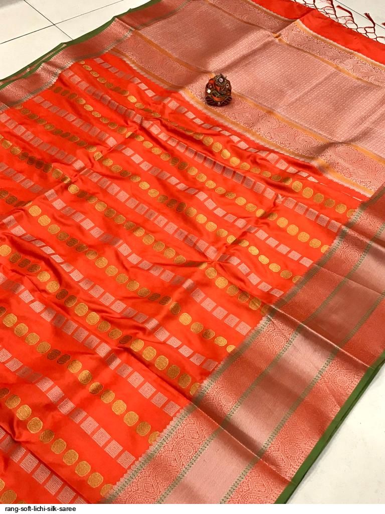 RANG SOFT LICHI SILK SAREE C