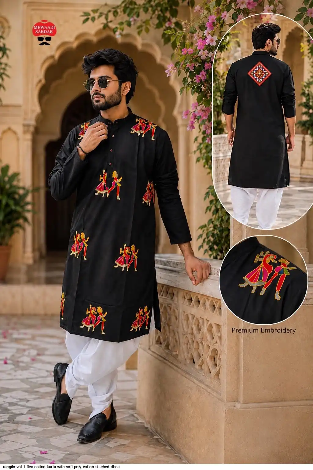 RANGILO VOL 1 FLEX COTTON KURTA WITH SOFT POLY COTTON STITCHED DHOTI A