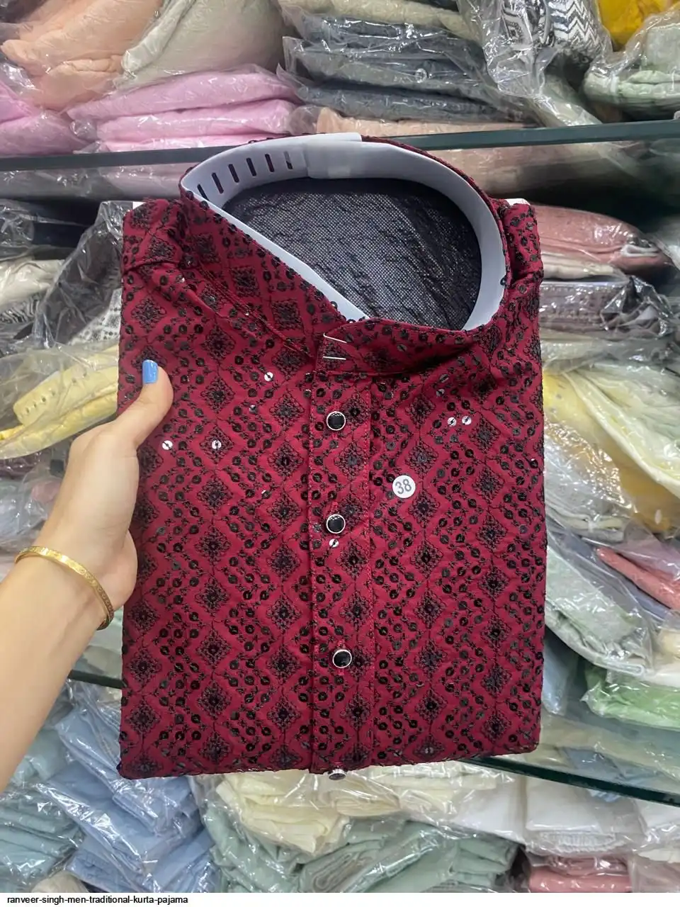RANVEER SINGH MEN TRADITIONAL KURTA PAJAMA M