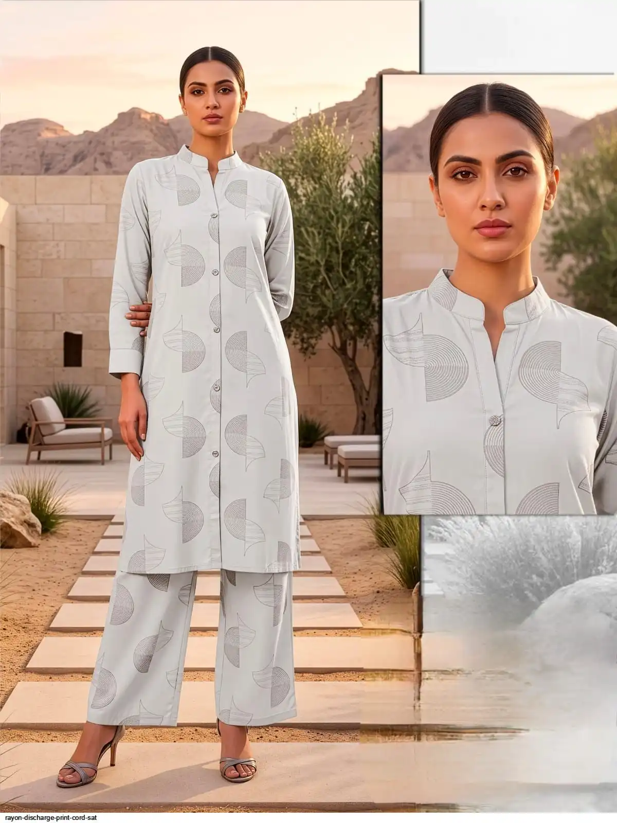 RAYON DISCHARGE PRINT CORD SAT E