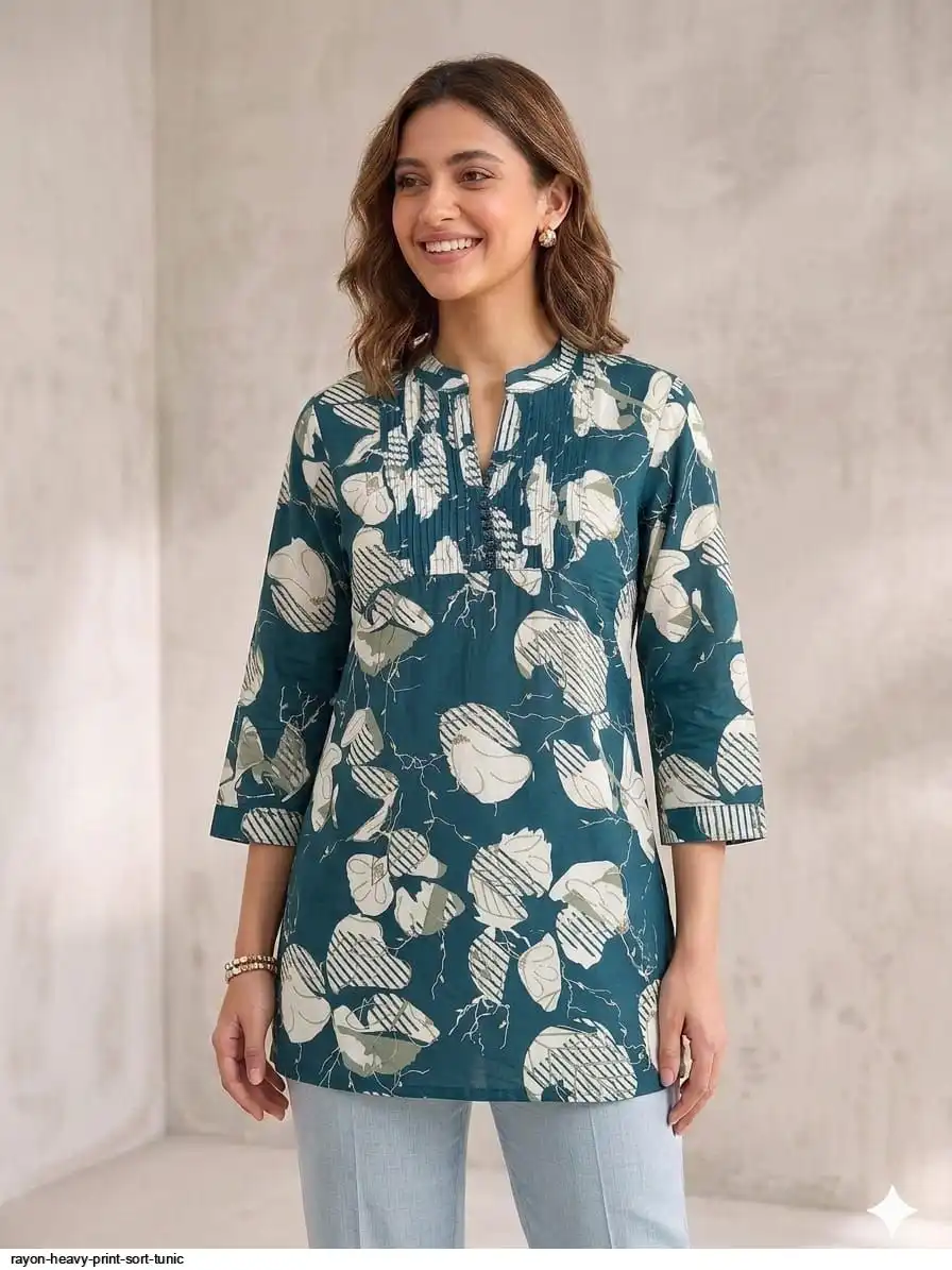 RAYON HEAVY PRINT SORT TUNIC 3