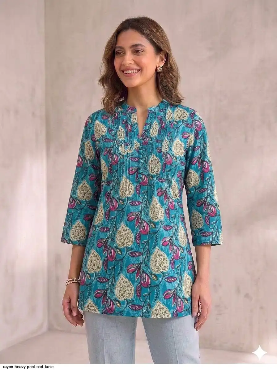 RAYON HEAVY PRINT SORT TUNIC 2