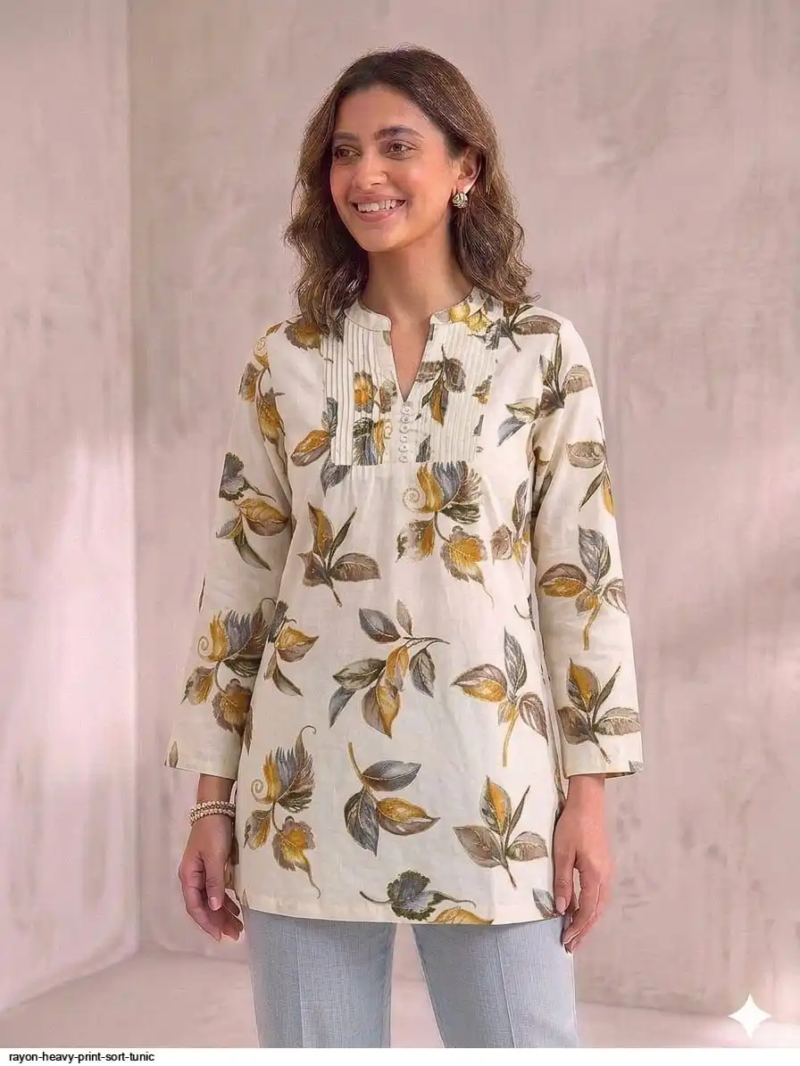 RAYON HEAVY PRINT SORT TUNIC 4