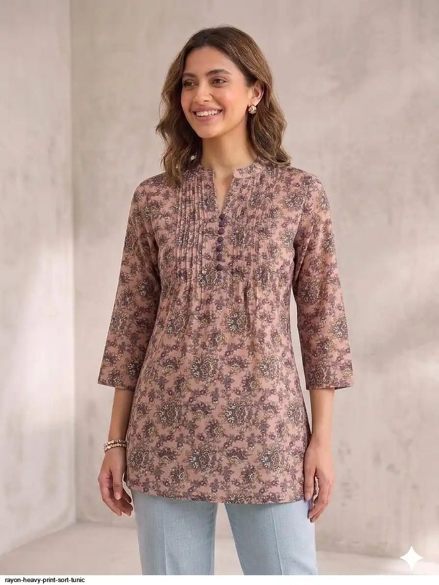 RAYON HEAVY PRINT SORT TUNIC 6
