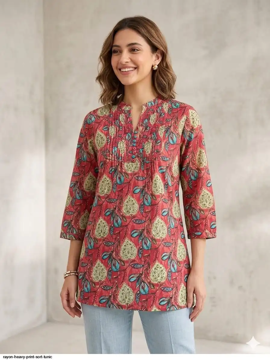 RAYON HEAVY PRINT SORT TUNIC 7