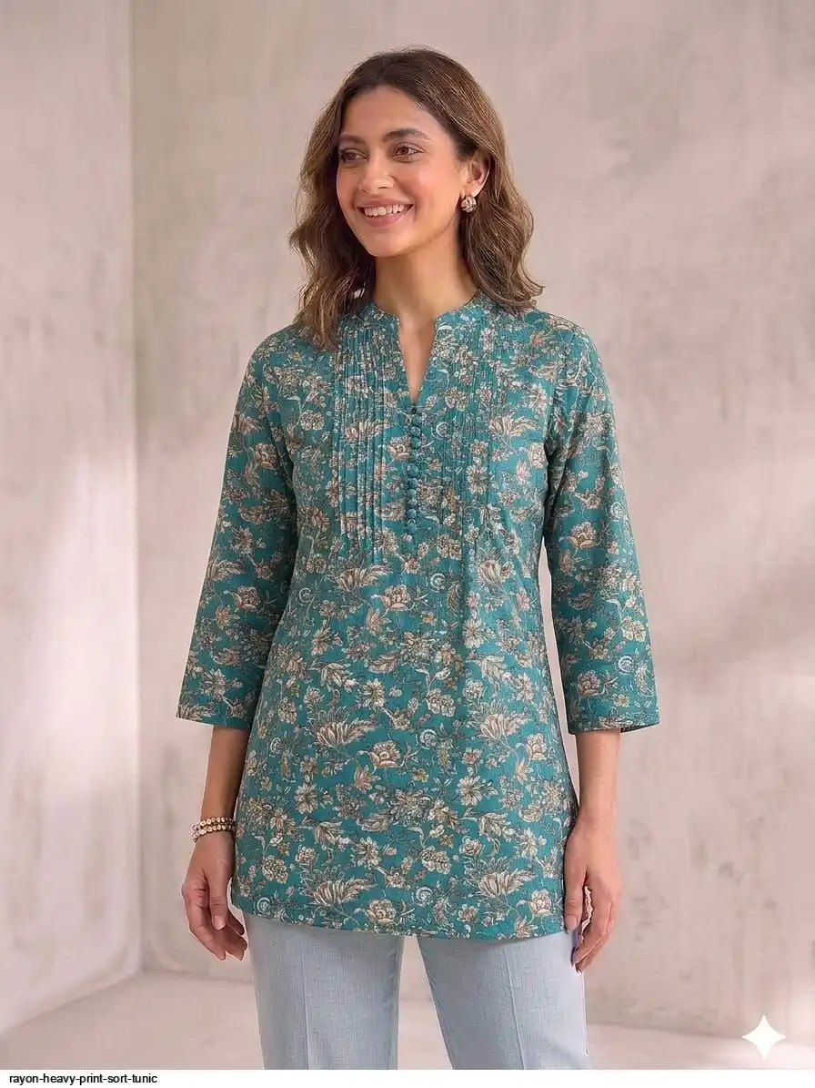 RAYON HEAVY PRINT SORT TUNIC 9