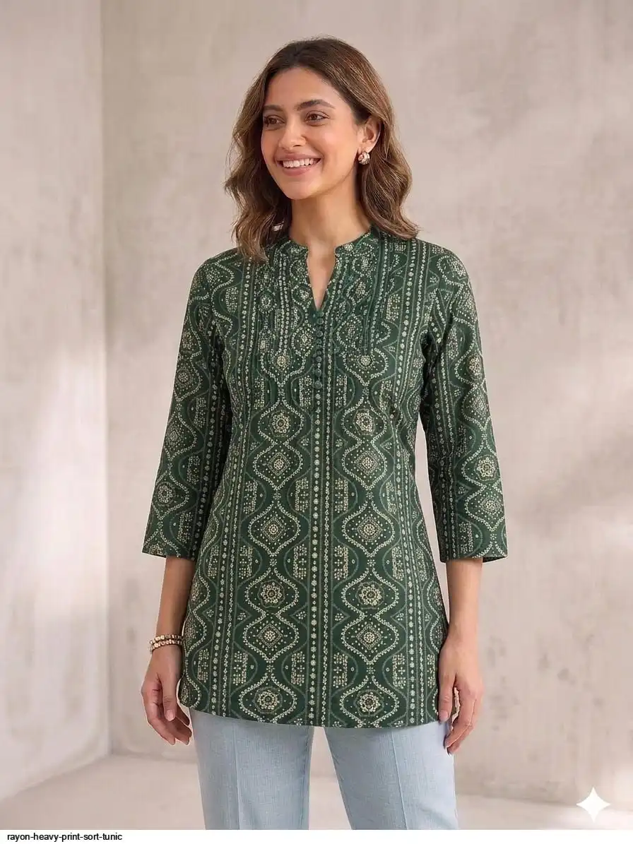 RAYON HEAVY PRINT SORT TUNIC 8