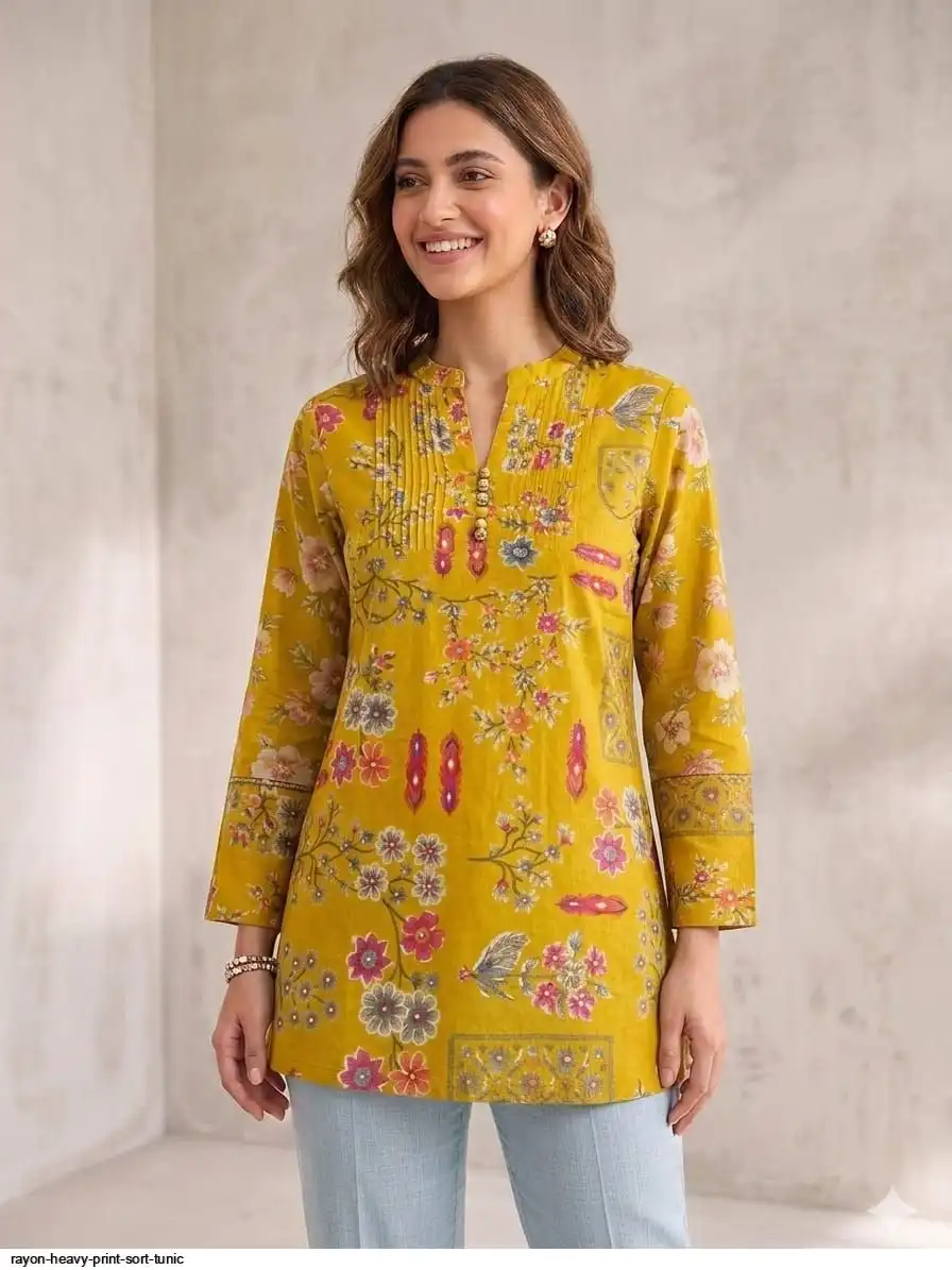 RAYON HEAVY PRINT SORT TUNIC 13
