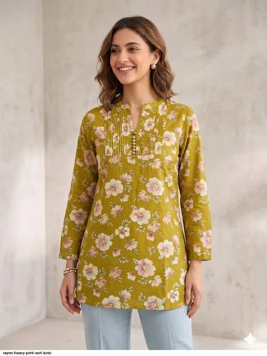 RAYON HEAVY PRINT SORT TUNIC 14