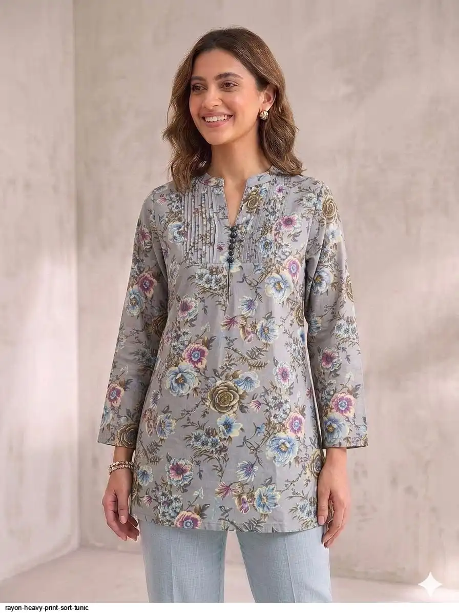 RAYON HEAVY PRINT SORT TUNIC 17