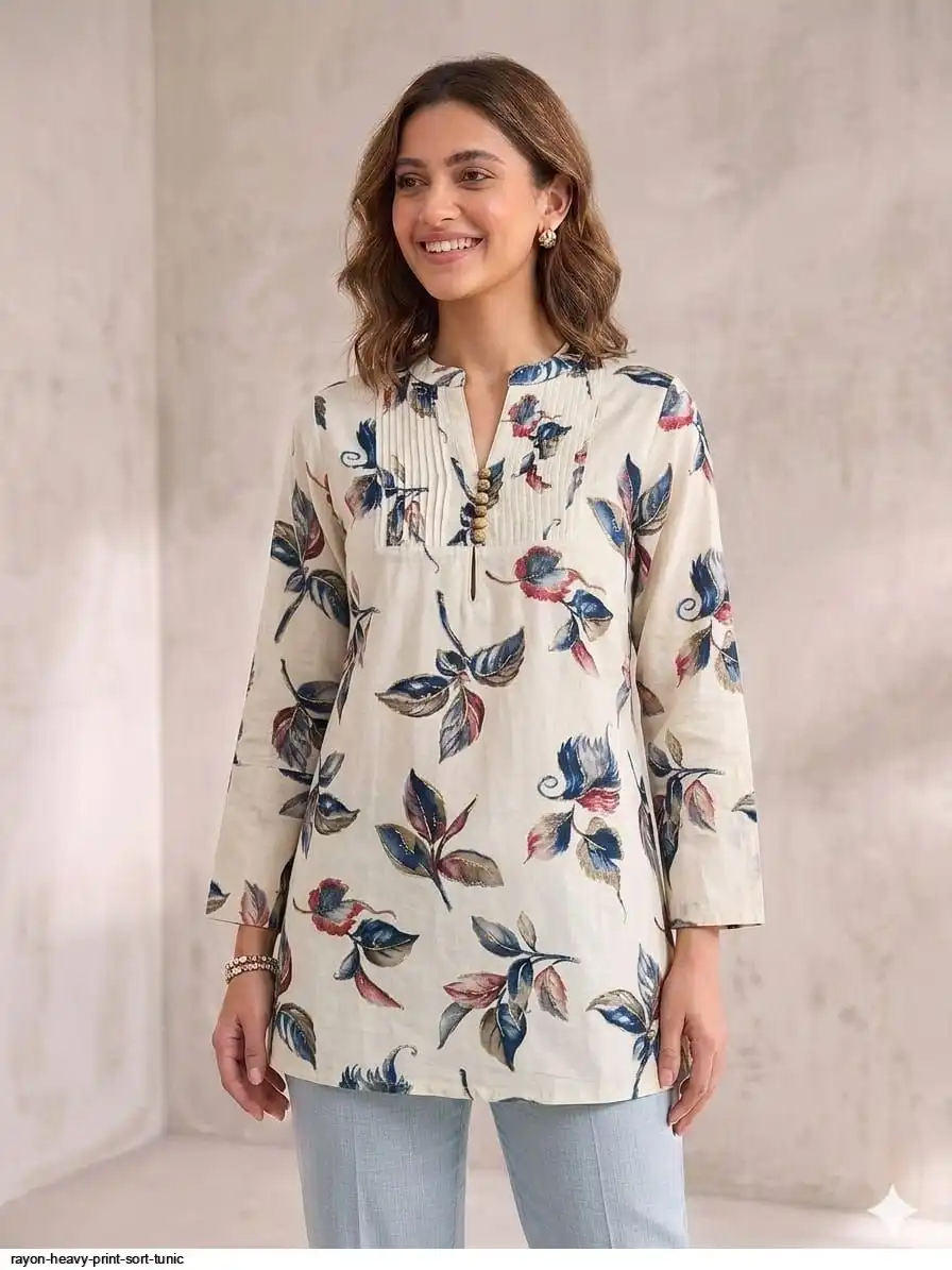 RAYON HEAVY PRINT SORT TUNIC 19
