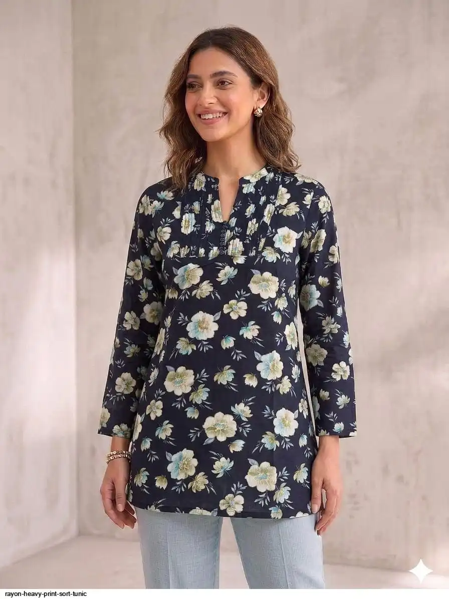 RAYON HEAVY PRINT SORT TUNIC 21