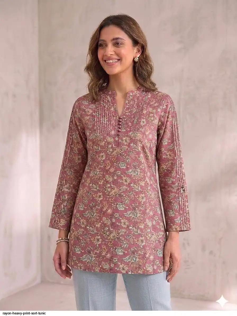 RAYON HEAVY PRINT SORT TUNIC 23