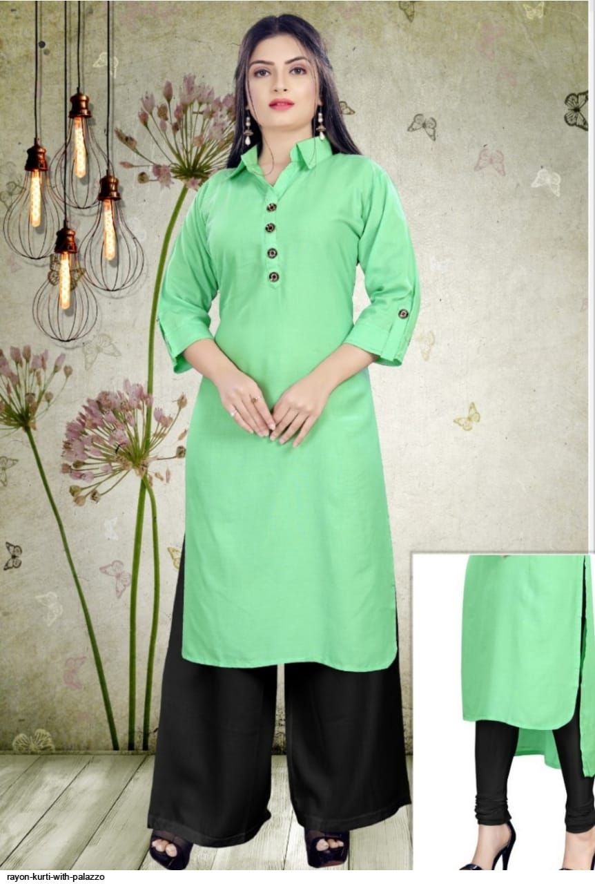 Teal Green Kurti With Palazzo Set for Women Online in India