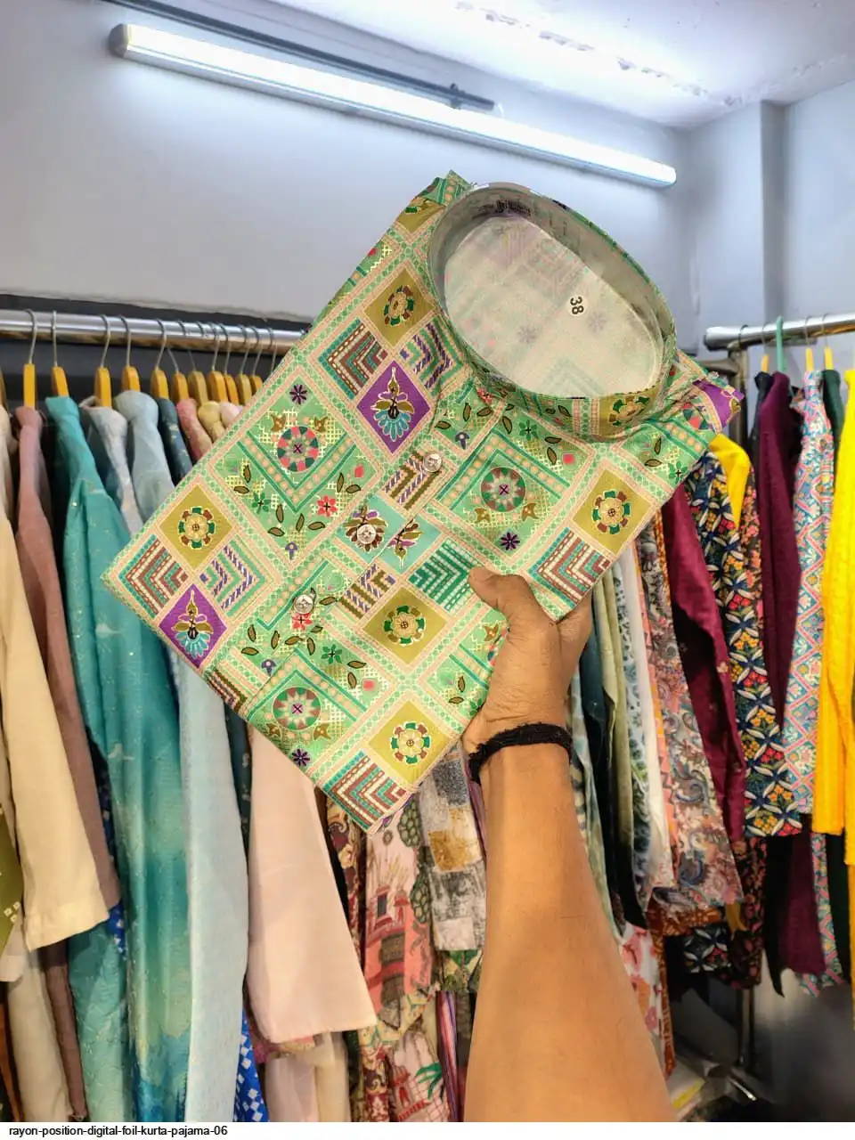RAYON POSITION DIGITAL FOIL KURTA PAJAMA 06