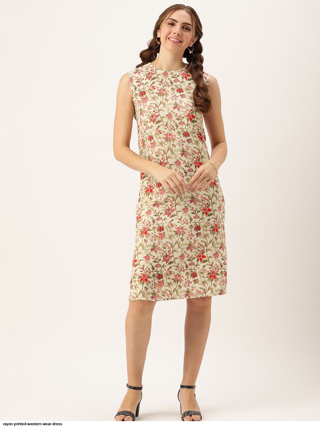 Rayon Printed western wear Dress Rayon Printed western wear Dress