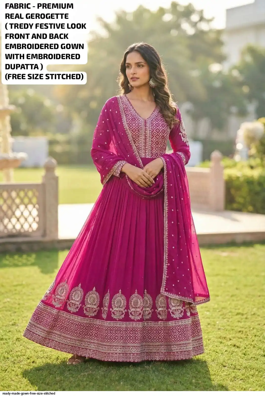 READY MADE GOWN FREE SIZE STITCHED 1